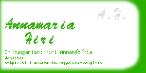 annamaria hiri business card